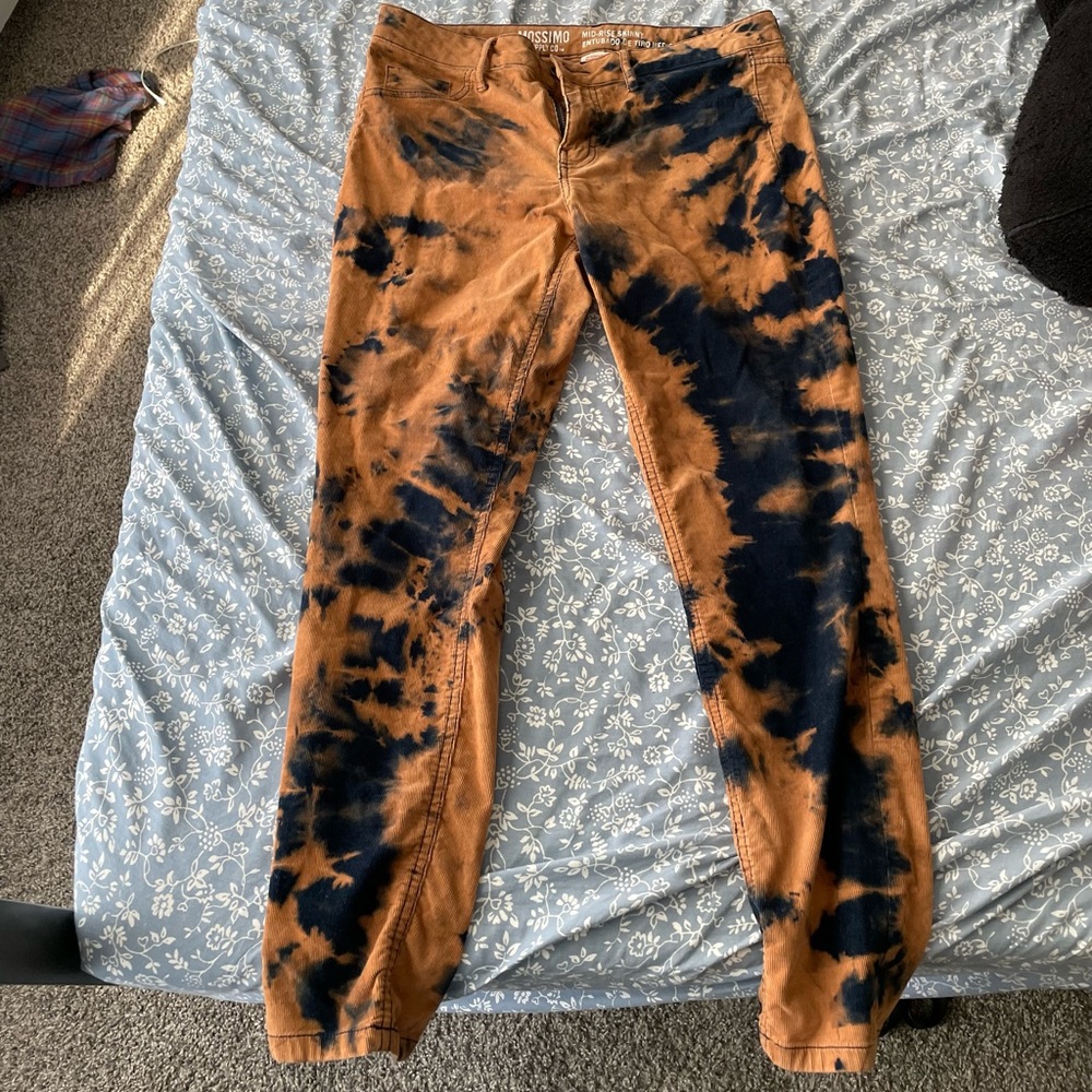 Tie-dye corduroys
